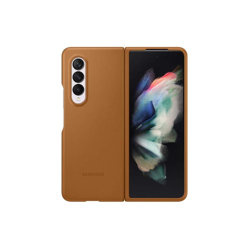 HUSA Smartphone Samsung, pt Galaxy Z Fold3, tip back cover (protectie spate), piele, ultrasubtire, maro, "EF-VF926LAEGWW"