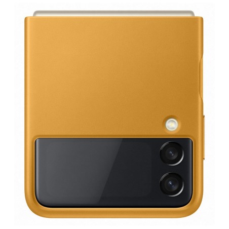 HUSA Smartphone Samsung, pt Galaxy Z Flip3, tip back cover (protectie spate), piele, ultrasubtire, galben, "EF-VF711LYEGWW"