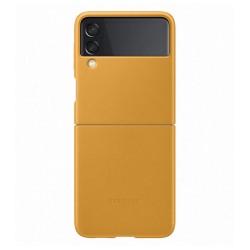 HUSA Smartphone Samsung, pt Galaxy Z Flip3, tip back cover (protectie spate), piele, ultrasubtire, galben, "EF-VF711LYEGWW"