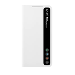 HUSA Smartphone Samsung, pt Galaxy S21 Fe, tip smart book cover, policarbonat | TPU, Smart Clear View, alb, "EF-ZG990CWEGEE"