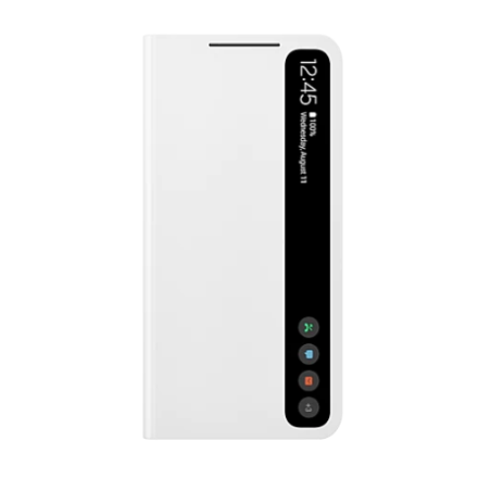 HUSA Smartphone Samsung, pt Galaxy S21 Fe, tip smart book cover, policarbonat | TPU, Smart Clear View, alb, "EF-ZG990CWEGEE"