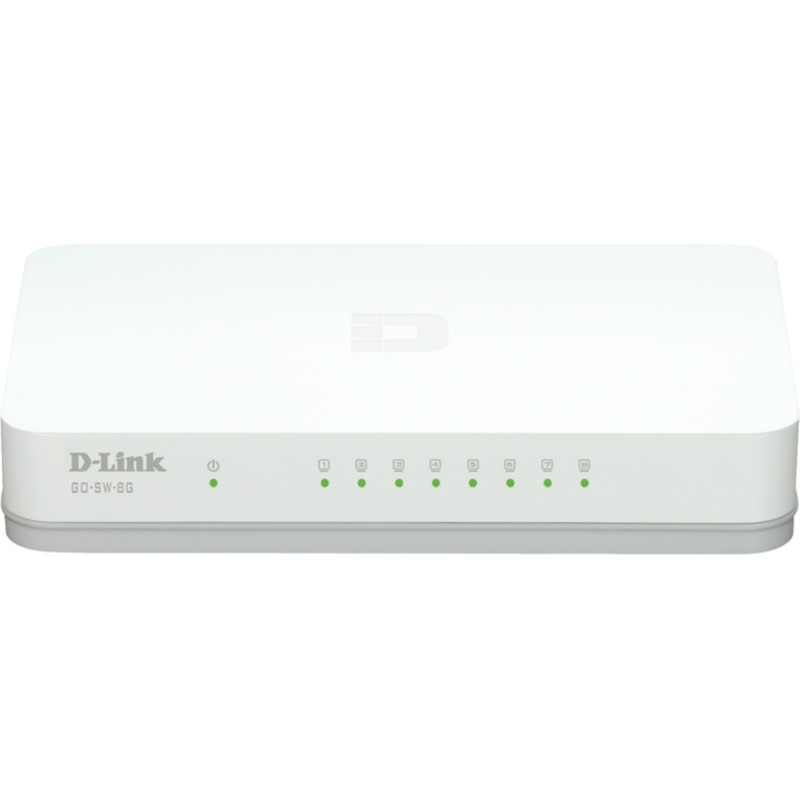 SWITCH D-LINK  8 porturi Gigabit, carcasa plastic, "GO-SW-8G" (timbru verde 2 lei)