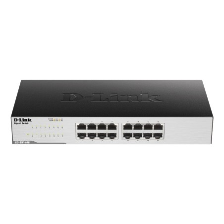 SWITCH D-LINK 16 porturi Gigabit, carcasa metal, "GO-SW-16G" (timbru verde 2 lei)