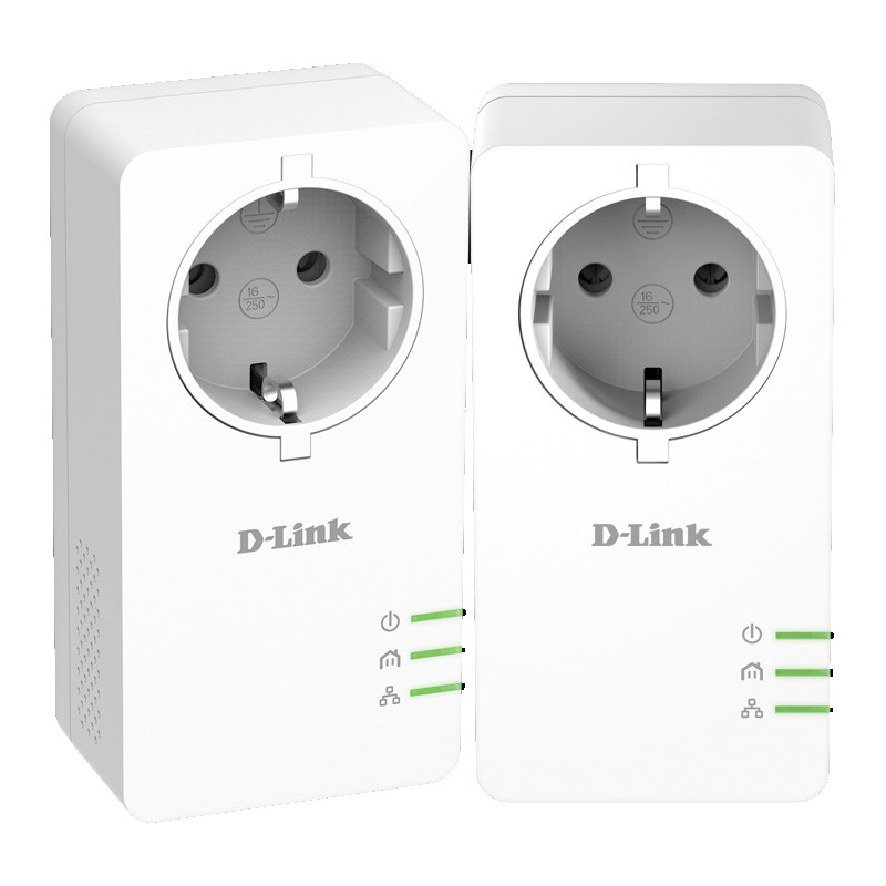 KIT ADAPTOR POWERLINE D-LINK tehnologie AV2, AV1000, pana la 1000Mbps, 1 port Gigabit, priza AC, 2 buc., "DHP-P601AV" (timbru ve