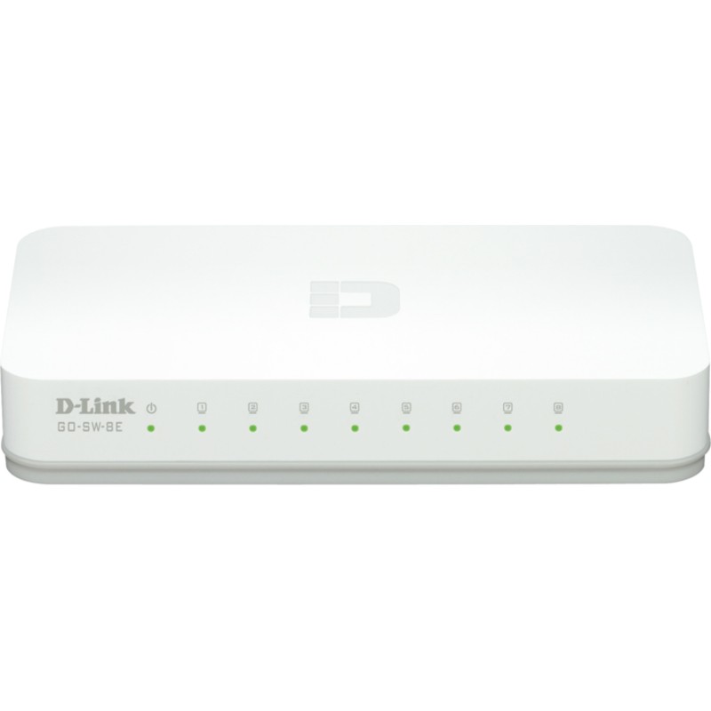 SWITCH D-LINK  8 porturi 10/100Mbps, carcasa plastic, "GO-SW-8E" (timbru verde 2 lei)