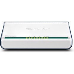 SWITCH Tenda 8 porturi 10/100 Mbps, fanless "S108" (timbru verde 0.8 lei)