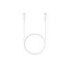CABLU alimentare smartphone Samsung, USB Type-C (T) la USB Type-C (T), cauciuc, lungime 1 m, alb, "EP-DA705BWEGWW" (timbru verde