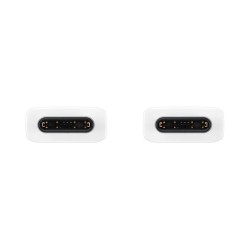 CABLU alimentare smartphone Samsung, USB Type-C (T) la USB Type-C (T), cauciuc, lungime 1 m, alb, "EP-DA705BWEGWW" (timbru verde