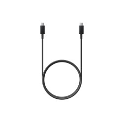 CABLU alimentare smartphone Samsung, USB Type-C (T) la USB Type-C (T), cauciuc, lungime 1 m, negru, "EP-DN975BBEGWW" (timbru ver