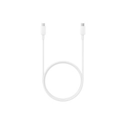 CABLU alimentare smartphone Samsung, USB Type-C (T) la USB Type-C (T), cauciuc, lungime 1 m, alb, "EP-DN975BWEGWW" (timbru verde