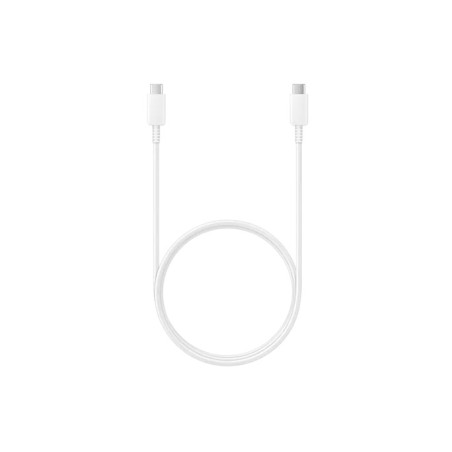 CABLU alimentare smartphone Samsung, USB Type-C (T) la USB Type-C (T), cauciuc, lungime 1 m, alb, "EP-DN975BWEGWW" (timbru verde