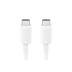 CABLU alimentare smartphone Samsung, USB Type-C (T) la USB Type-C (T), cauciuc, lungime 1 m, alb, "EP-DN975BWEGWW" (timbru verde