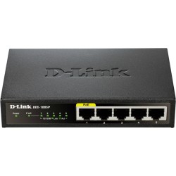 SWITCH PoE D-LINK  5 porturi 10/100Mbps (1 PoE), IEEE 802.3af, carcasa metalica, "DES-1005P" (timbru verde 2 lei)
