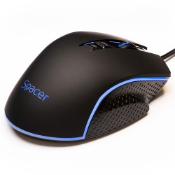 MOUSE Spacer - gaming, gaming, cu fir, USB, optic, 8.000 DPI, butoane/scroll 7/1, iluminare RGB, negru, "SPGM-PULSAR-SPEED" (tim