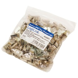 MUFA RJ-45 LOGILINK pt. cablu FTP, SFTP, Cat5e, RJ-45 (T), ecranat, plastic cu metal, 100 buc, "MP0003"