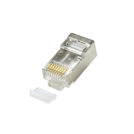 MUFA RJ-45 LOGILINK pt. cablu FTP, SFTP, Cat5e, RJ-45 (T), ecranat, plastic cu metal, cu insertie, 100 buc, "MP0004"