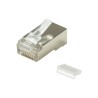 MUFA RJ-45 LOGILINK pt. cablu FTP, SFTP, Cat5e, RJ-45 (T), ecranat, plastic cu metal, cu insertie, 100 buc, "MP0004"