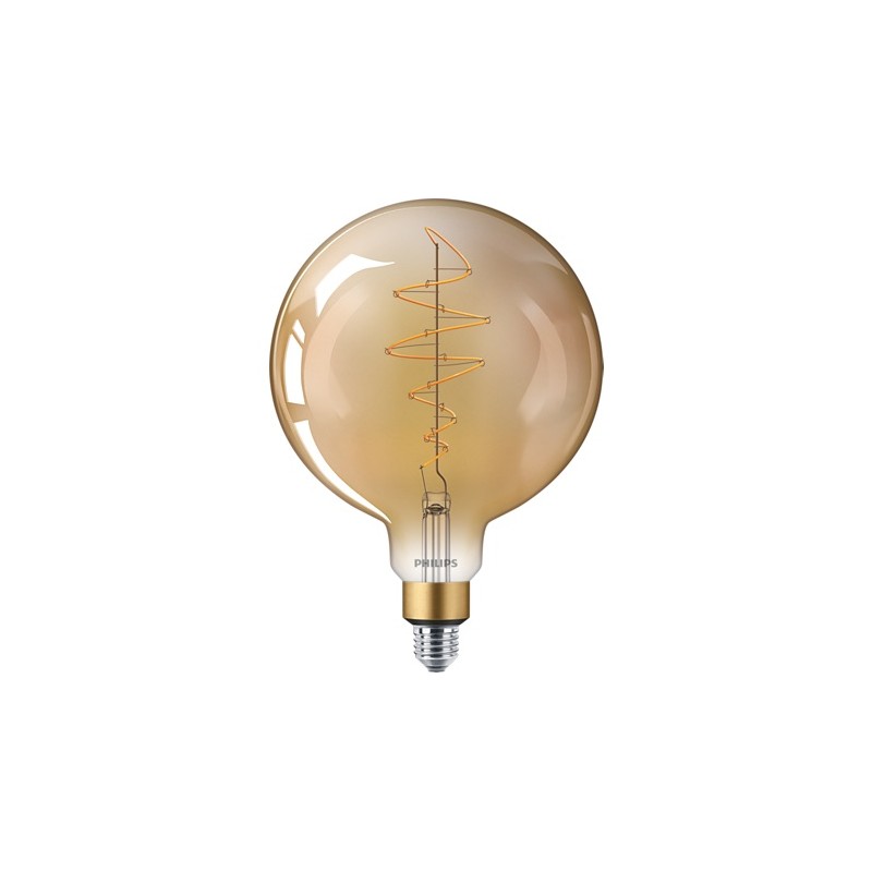 BEC LED Philips, soclu E27, putere 7W, forma sferic, lumina flacara, alimentare 220 - 240 V, "000008719514313781" (timbru verde 