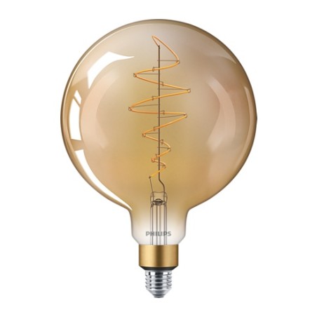 BEC LED Philips, soclu E27, putere 7W, forma sferic, lumina flacara, alimentare 220 - 240 V, "000008719514313781" (timbru verde 
