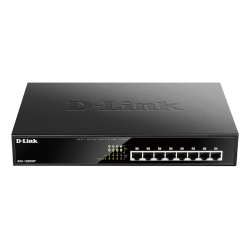 SWITCH PoE D-LINK  8 porturi Gigabit (8 PoE+), IEEE 802.3af/at, carcasa metalica, rackabil, "DGS-1008MP"(timbru verde 2 lei)