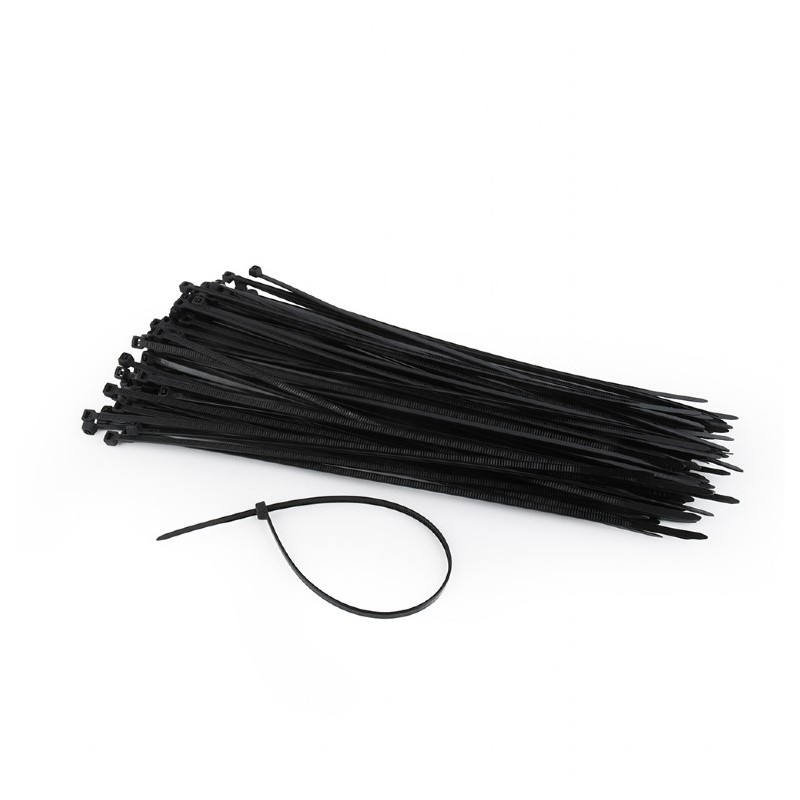 TILE prindere cablu GEMBIRD, 100pcs., 250*3.6 mm, din Nylon, rezistent UV, black, "NYTFR-250x3.6"