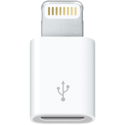 Adaptor USB smartphone Apple, Lightning (T) la Micro-USB (M), alb, "md820zm/a" (timbru verde 0.08 lei)