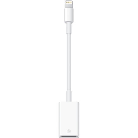 Adaptor USB smartphone Apple, Lightning (T) la USB 2.0 (M), cauciuc, alb, "md821zm/a" (timbru verde 0.08 lei)