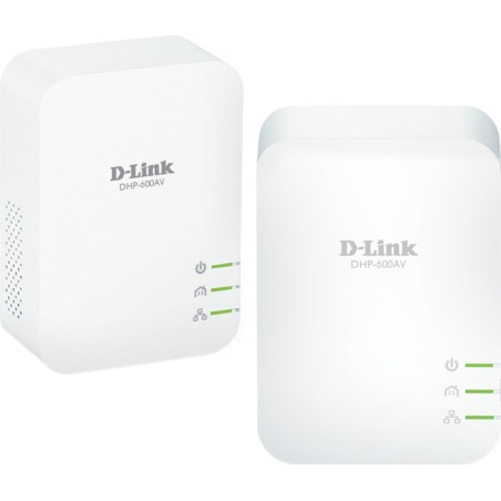 KIT ADAPTOR POWERLINE D-LINK tehnologie AV2, AV1000, pana la 1000Mbps, 1 port Gigabit, 2 buc., "DHP-601AV" (timbru verde 2 lei)