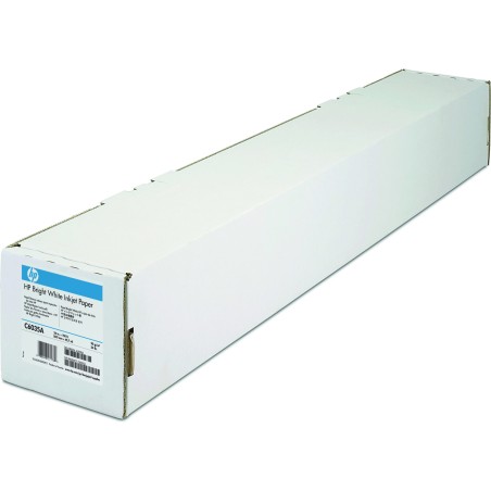 HP Bright White Inkjet Paper 4.7 mil , 90 g/m² (24 lbs) , 610 mm x 45.7 m