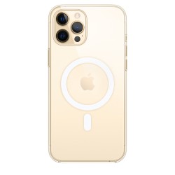 HUSA Smartphone Apple, pt iPhone 12 Pro Max, tip back cover (protectie spate) cu MagSafe, silicon, MagSafe, transparent, "mhln3z