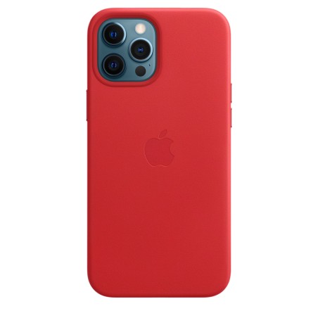 HUSA Smartphone Apple, pt iPhone 12 | iPhone 12 Pro Max, tip back cover (protectie spate) cu MagSafe, piele, MagSafe, rosu, "mhk