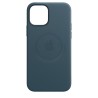 HUSA Smartphone Apple, pt iPhone 12 | iPhone 12 Pro Max, tip back cover (protectie spate) cu MagSafe, piele, MagSafe, albastru, 
