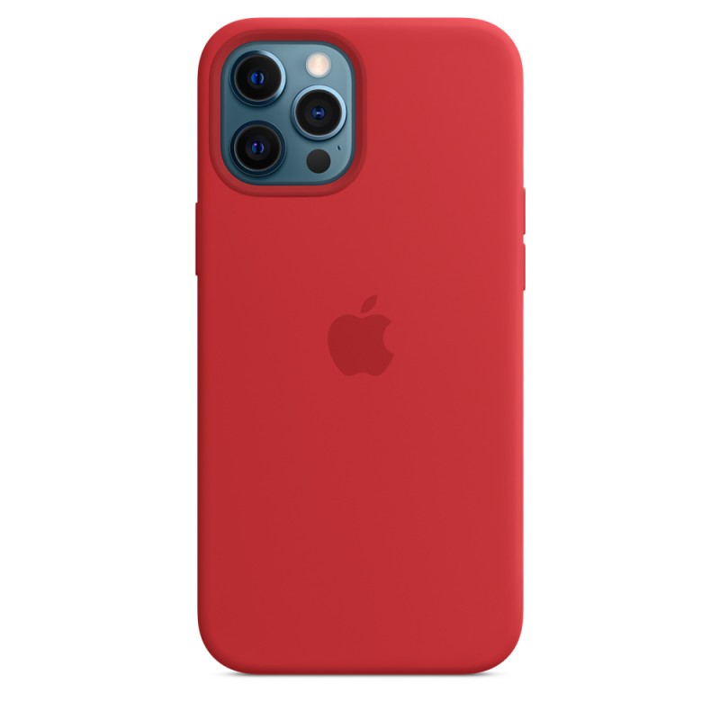 HUSA Smartphone Apple, pt iPhone 12 | iPhone 12 Pro Max, tip back cover (protectie spate) cu MagSafe, silicon, MagSafe, rosu, "m