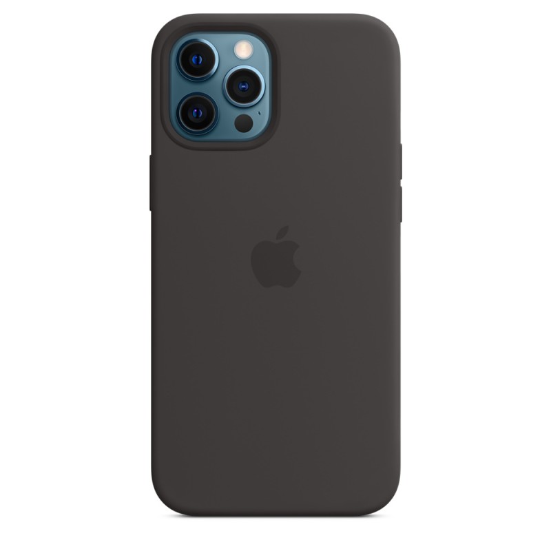 HUSA Smartphone Apple, pt iPhone 12 | iPhone 12 Pro Max, tip back cover (protectie spate) cu MagSafe, silicon, MagSafe, negru, "