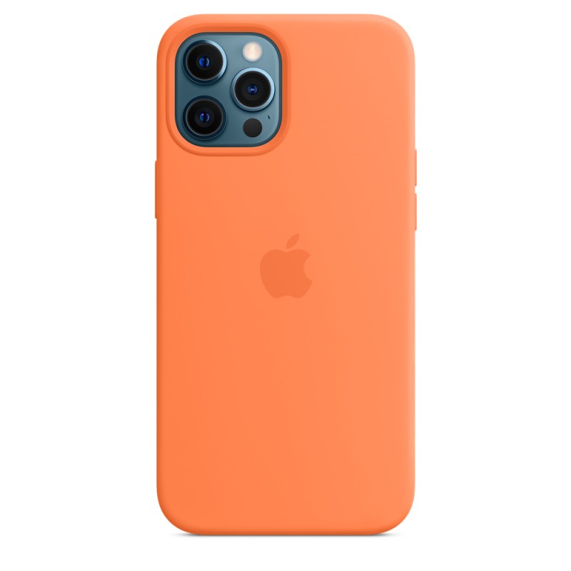 HUSA Smartphone Apple, pt iPhone 12 | iPhone 12 Pro Max, tip back cover (protectie spate) cu MagSafe, silicon, MagSafe, portocal