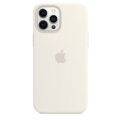 HUSA Smartphone Apple, pt iPhone 12 | iPhone 12 Pro Max, tip back cover (protectie spate) cu MagSafe, silicon, MagSafe, alb, "mh