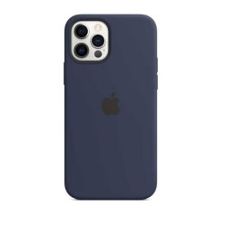 HUSA Smartphone Apple, pt iPhone 12 | iPhone 12 Pro, tip back cover (protectie spate) cu MagSafe, silicon, MagSafe, albastru, "m