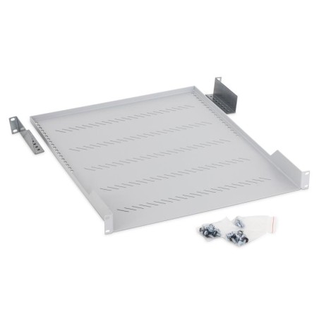 RAFT FIX perforat TRITON 1U, pt rack 19 inch, adancime 550 mm, sarcina maxima 40 Kg, gri, "RAC-UP-550-A1"