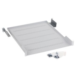 RAFT FIX perforat TRITON 1U, pt rack 19 inch, adancime 550 mm, sarcina maxima 40 Kg, gri, "RAC-UP-550-A1"