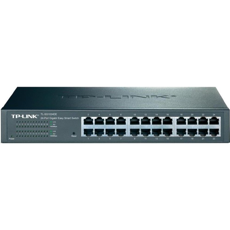 SWITCH TP-LINK 24 porturi Gigabit, easy smart, carcasa metalica, rackabil "TL-SG1024DE" (timbru verde 2 lei)