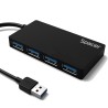 HUB extern SPACER, porturi USB: USB 3.0 x 4, conectare prin USB 3.0, cablu 1m lungime, negru, "SPH-332" 45504832   (timbru verde