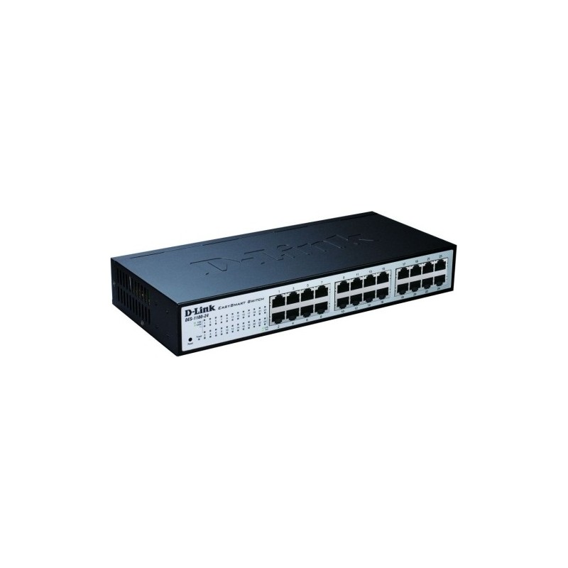 SWITCH D-LINK 24 porturi 10/100Mbps, carcasa metalica, rackabil, "DES-1100-24" (timbru verde 2 lei)