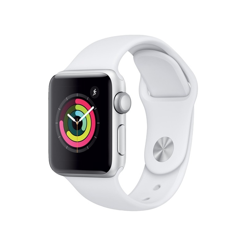 Apple Watch Series 3 GPS, 38mm Silver Aluminium Case with White Sport Band, "mtey2mp/a" (timbru verde 0.18 lei)