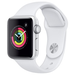 Apple Watch Series 3 GPS, 38mm Silver Aluminium Case with White Sport Band, "mtey2mp/a" (timbru verde 0.18 lei)