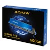 SSD ADATA, LEGEND 750, 500 GB, M.2, PCIe Gen3.0 x4, 3D TLC Nand, R/W: 3350/2450 MB/s, "ALEG-750-500GCS"