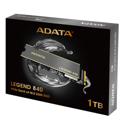 SSD ADATA, LEGEND 840, 1 TB, M.2, PCIe Gen4.0 x4, 3D TLC Nand, R/W: 5000/4750 MB/s, "ALEG-840-1TCS"