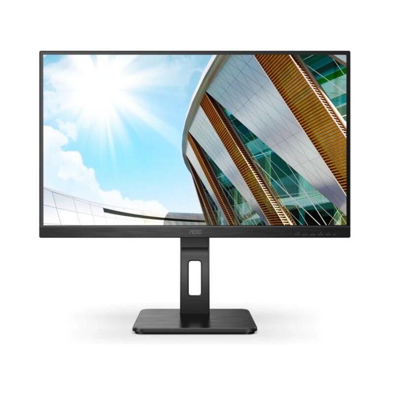 MONITOR  AOC 27 inch, office, IPS, 4K UHD (3840 x 2160), Wide, 350 cd/mp, 4 ms, HDMI x 2 | DisplayPort, "U27P2CA" (timbru verde 