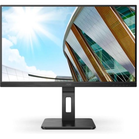 MONITOR  AOC 27 inch, office, IPS, 4K UHD (3840 x 2160), Wide, 350 cd/mp, 4 ms, HDMI x 2 | DisplayPort, "U27P2CA" (timbru verde 