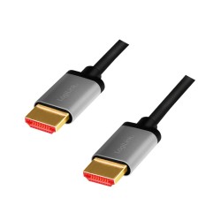 CABLU video LOGILINK, HDMI (T) la HDMI (T) 2.1 UHS, 2m, conectori auriti, rezolutie maxima 8K (7680 x 4320) la 60 Hz, aluminiu, 