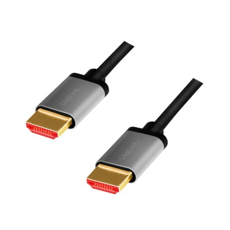 CABLU video LOGILINK, HDMI (T) la HDMI (T) 2.1 UHS, 2m, conectori auriti, rezolutie maxima 8K (7680 x 4320) la 60 Hz, aluminiu, 